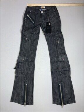 ANTIK DENIM JEANS WOMANS  SIZE 24 BOOTCUT BLACK DENIM JEANS NEW W/TAGS RARE